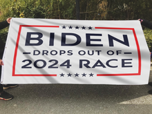 Load image into Gallery viewer, Biden Drops Out Of 2024 Race Flag (White)