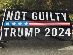 Not Guilty Trump 2024 Flag