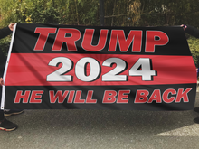 Load image into Gallery viewer, Trump 2024 He Will Be Back RB Flag