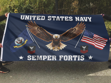 Load image into Gallery viewer, US Navy Eagle Semper Fortis - Petty Officer Second Class Flag
