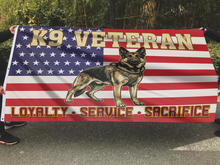 Load image into Gallery viewer, K9 Veteran Loyalty Service Sacrifice Flag