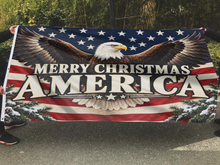 Load image into Gallery viewer, Merry Christmas America Flag