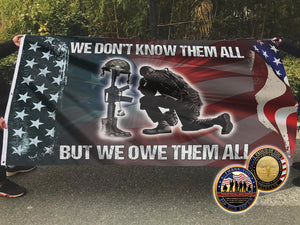 We Owe Them All Flag + Veteran Coin - Bundle