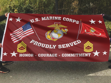 Load image into Gallery viewer, United States Marine Corps - Master Sergeant Flag