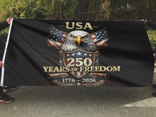 Load image into Gallery viewer, USA 250 Independence Anniversary Patriotic Eagle Flag