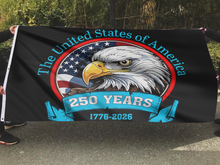 Load image into Gallery viewer, USA 250 Years Anniversary Bald Eagle Patriotic Flag