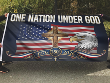 Load image into Gallery viewer, One Nation Under God Eagle Cross Flag