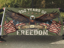Load image into Gallery viewer, 250 Years Of Freedom Navy Flag