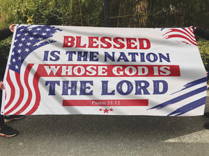Blessed Is The Nation Whose God Is The Lord Flag