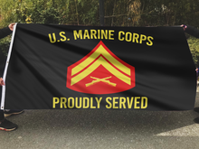 Load image into Gallery viewer, U.S. Marine Corps Proudly Served - Corporal Flag
