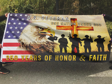 Load image into Gallery viewer, U.S. Veteran One Nation Under God Flag