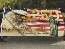 Load image into Gallery viewer, 250 Years of America Statue Flag