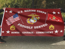 Load image into Gallery viewer, United States Marine Corps - Staff Sergeant Flag