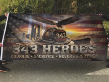 Load image into Gallery viewer, 343 Heroes - Never Forgotten Flag