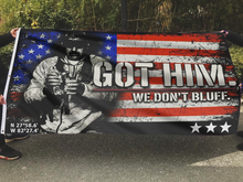 Load image into Gallery viewer, Got Him. We Don’t Bluff – Tactical Statement USA Flag