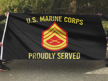 Load image into Gallery viewer, U.S. Marine Corps Proudly Served - Gunnery Sergeant Flag