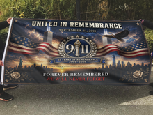 Load image into Gallery viewer, United in Remembrance - We Will Never Forget Flag