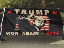 Load image into Gallery viewer, Trump Won Again 2024 Flag