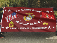 Load image into Gallery viewer, United States Marine Corps - Master Sergeant - Sergeant Flag