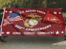 Load image into Gallery viewer, United States Marine Corps 250th Anniversary Flag