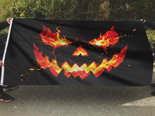 Load image into Gallery viewer, Scary Black Pumpkin Flag
