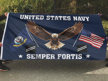 Load image into Gallery viewer, US Navy Eagle Semper Fortis - Seaman Apprentice Flag