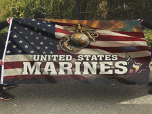 Load image into Gallery viewer, United States Marines Old USA Flag