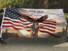 Load image into Gallery viewer, 1776–2026: 250 Years of Freedom Eagle American Flag