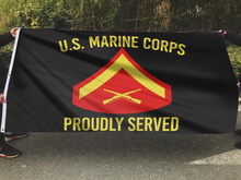 Load image into Gallery viewer, U.S. Marine Corps Proudly Served - Lance Corporal Flag
