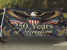 Load image into Gallery viewer, 250 Years of Freedom Eagle Black Flag