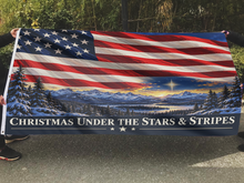 Load image into Gallery viewer, Christmas Under the Stars &amp; Stripes Flag