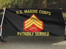 Load image into Gallery viewer, U.S. Marine Corps Proudly Served - Sergeant Flag
