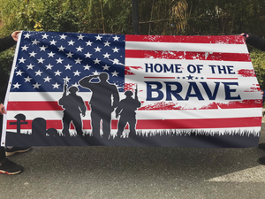 Home of the Brave USA Flag