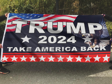 Load image into Gallery viewer, TRUMP 2024 Take America Back Eagle Flag