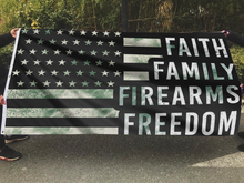 Load image into Gallery viewer, Faith Family Firearms Freedom Flag
