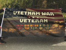 Load image into Gallery viewer, Vietnam War Veteran USA Flag