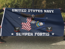 Load image into Gallery viewer, United States Navy Eagle Semper Fortis - Petty Officer Third Class Flag