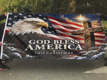 Load image into Gallery viewer, God Bless America this Christmas Flag