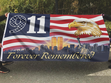 Load image into Gallery viewer, 911 Forever Remembered Eagle Flag