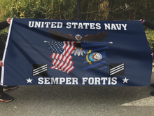 Load image into Gallery viewer, United States Navy Eagle Semper Fortis - Seaman Flag