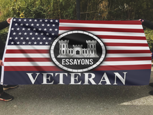 Load image into Gallery viewer, Essayons Veteran Flag