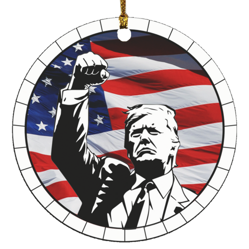 Trump USA Flag Ornament