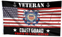 Load image into Gallery viewer, Veteran Coast Guard Flag