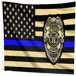 Thin Blue Line Police Flag