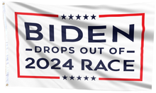 Load image into Gallery viewer, Biden Drops Out Of 2024 Race Flag (White)