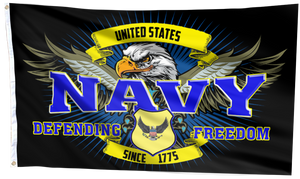 Navy Defending Freedom Since 1775 Flag
