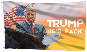 Trump He's Back Flag