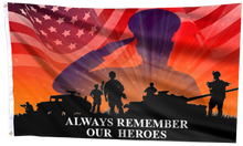 Load image into Gallery viewer, Always Remember Our Heroes Salute Flag