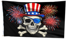 Load image into Gallery viewer, Patriotic Skull Flag