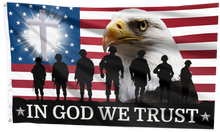 Load image into Gallery viewer, In GOD We Trust Eagle Flag